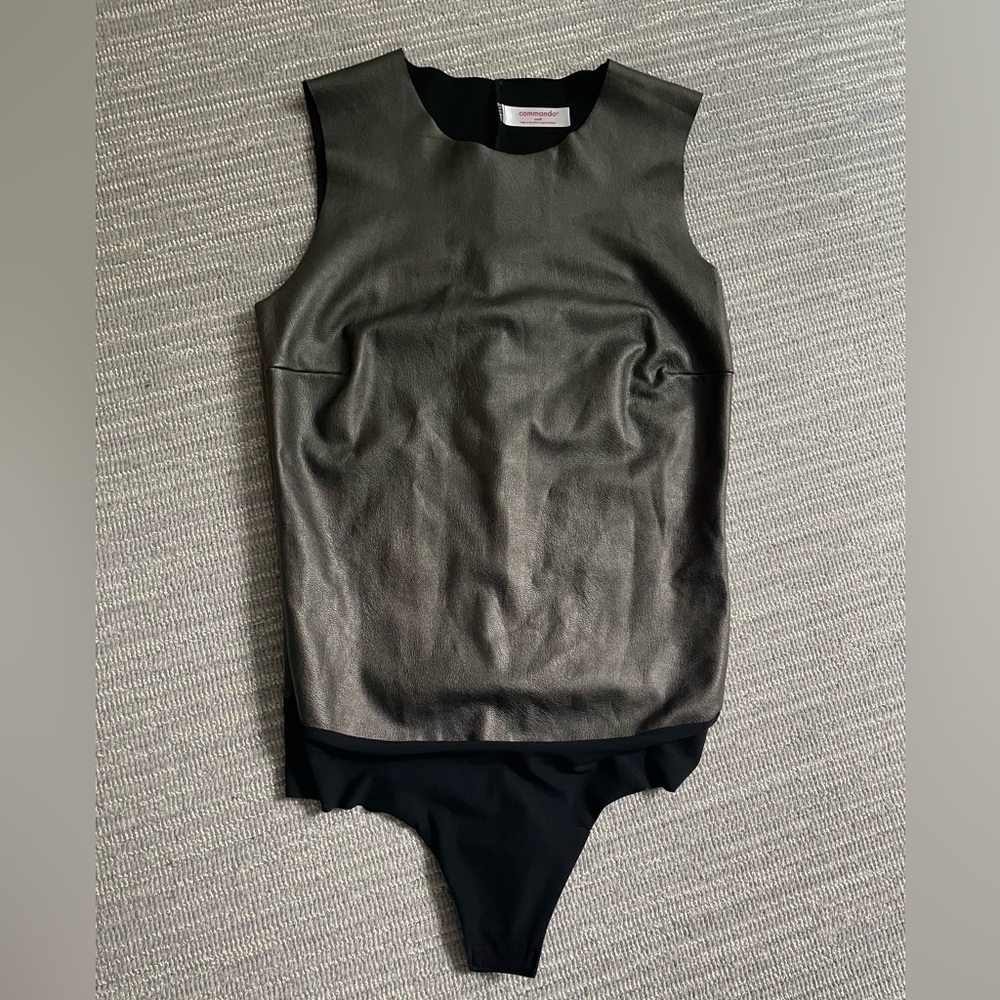 Commando faux leather body suit size Small